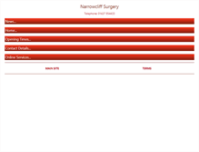 Tablet Screenshot of narrowcliffsurgery.co.uk